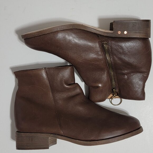 NEW Beek Quail Ankle Boots Womens 7.5 Chocolate Brown Hipster Chic Neutral Boho - Picture 5 of 10